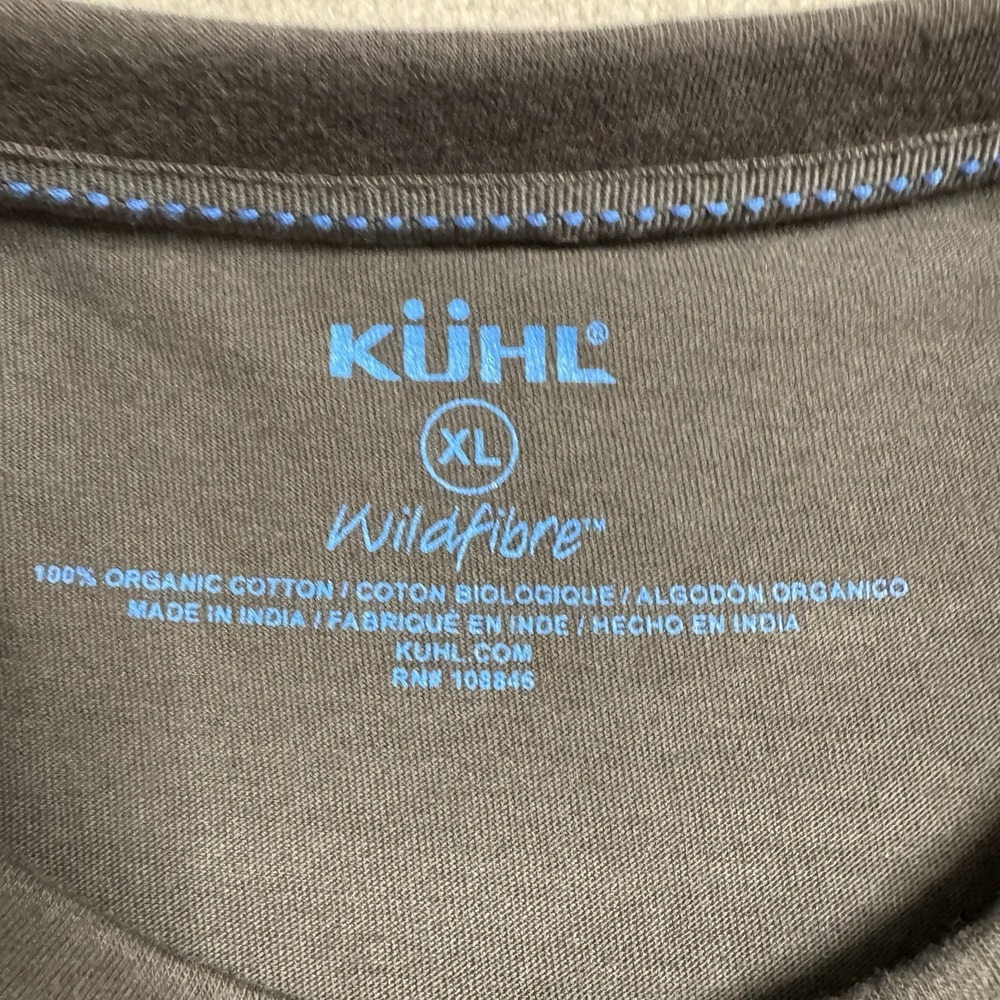 KUHL Wildfibre‎ Shirt Mens XL Gray Outdoors Casual Comfort Short Sleeve  Organic - Picture 2 of 11